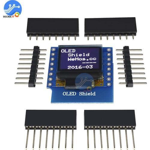 0.66" inch 64X48 IIC I2C OLED LED LCD Dispaly Screen Module Shield Compatible for Arduino WEMOS D1 MINI ESP32