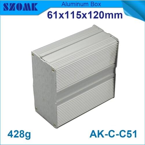 1piece 61(H)x115(W)x120(L) mm aluminium enclosure good looking in silver color can be customized for pcb box