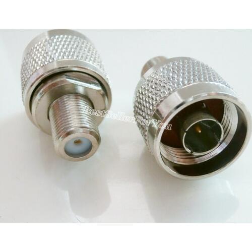 1Pcs N-Type N male plug to F Type female jack RF coaxial adapter connector