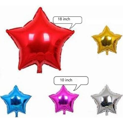 10 inch Aluminum Film Balloon Wedding Birthday Party Welcome Baby Decoration Five-pointed star Love Holiday Decoration Balloon