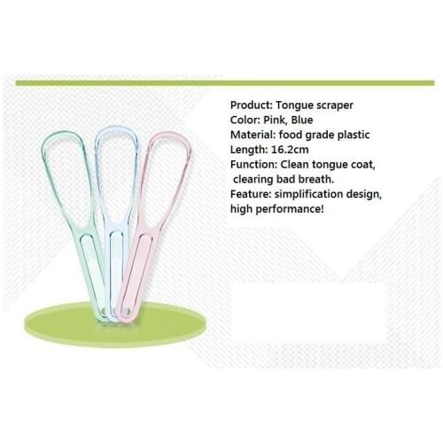 10pcs per lot High performance French Tongue scraper remove bad breath tongue Coating cleaner