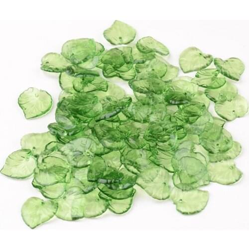 20pcs Fashion Green Leaf Charm for Jewelry