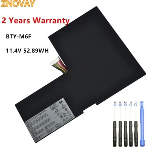 ZNOVAY BTY-M6F Laptop Battery for MSI GS60 2PL 2QE 6QE 6QC 6QC-070XCN MS-16H2 11.4V 4640MAH/52.89WH Notebook Battery