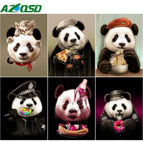 AZQSD Diamond Painting Panda Mosaic Home Decor Diamond Embroidery Animal Full Square Drill Picture Of Rhinestones Needlework