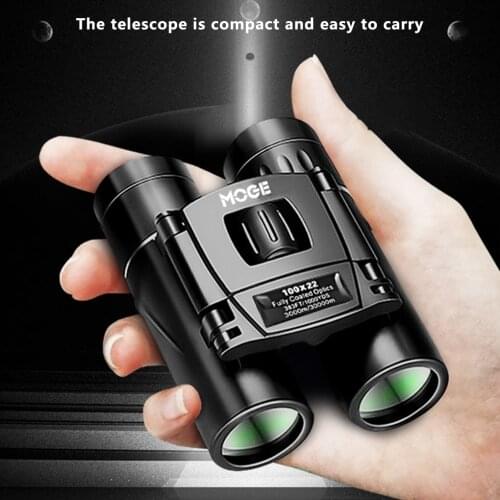 Multilayer Films Binoculars Waterproof Pocket Mini Binoculars Portable Rubber BAK4 Outdoor Telescope With Lanyard 100x22/40x22