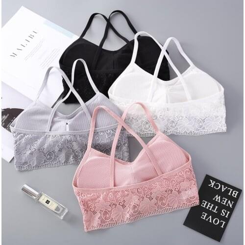 Women Lace Tube Tops Beauty Back Bra Top Bandeau Summer Crop Top Underwear Brassiere Wire Free Intimates