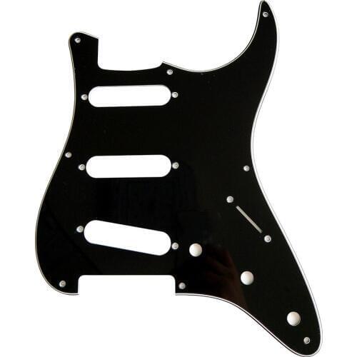 Pleroo Guitar Parts - For 57' 8 Screw Hole Standard St SSS Guitar pickguard Scratch Plate