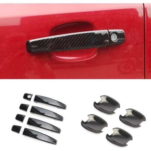 For Chevrolet Cruze 2009 2010 2011 2012 2013 Car Carbon Fiber Texture Exterior Door Handle / Door Bowl Cover Protective Trim