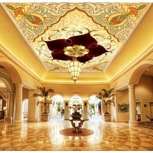 European royal luxury ceiling mural mural decoration painting modern wallpaper for living room 3d ancel ceilings