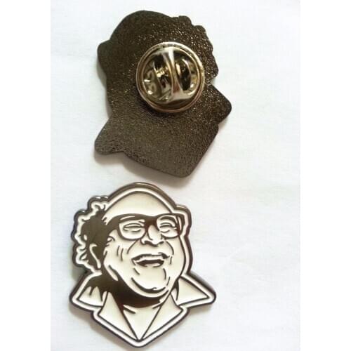 Customized old man lapel soft enamel pins with black nickel plating+butterfly clutch without epoxy