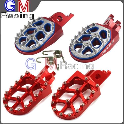 MX CNC Billet Foot Pegs Rest Footpegs Pedals For CR125R CR250R CRF150R CRF250R CRF250X CRF450R CRF450X CRF450RX CRF250L CRF250M