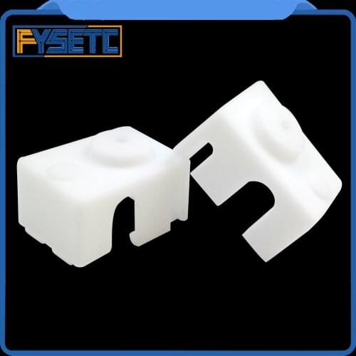 2pcs Updating PT100 Block Silicone White Sock Kit For DIY V6 Hotend Prusa i3 MK3 3D Printer Heated Block