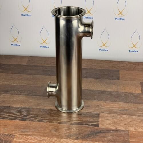 3" Gin Basket body . Side connection ports 2" , L-300mm Tee stainless steel SUS304