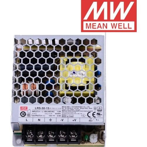 Mean Well LRS-50-15 meanwell 15VDC/3.4A/51W Single Output Switching Power Supply online store