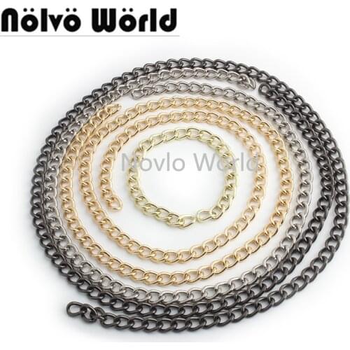 Nolvo World 1-5 meters 10mm width 2.5 mm thick Iron chains 4 colors purse accessories parts bag chain