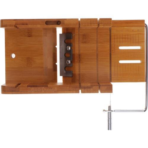 Multifunction Wooden Soap Cutter Loaf Mould with Beveler/Planer & Wire Slicer Cutting Tool for Handmade Soap Making Supplies