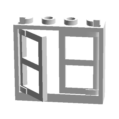 [MOC Hub] 10PCS Window Frame Building Blocks Compatible Major Brand Kids Toys 60594 60608 Early Learning Education Gifts