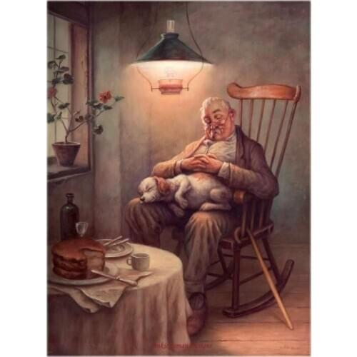 Take a Nap - Counted Cross Stitch Kits - Handmade Needlework for Embroidery 14 ct Aida Cross Stitch Sets