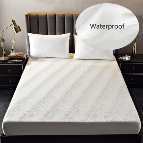 Waterproof Mattress Cover Quilted Printed Bed Cover Mattress Protection Fitted Sheet 180x200cm Pad Bed Linens Anti-mite Mattress