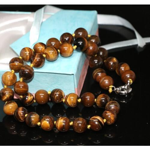 Natural tigers eye stone 8mm trendy stone high quality round beads diy beautiful woman necklace making 18 inches BV393
