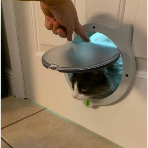 Pet Cat Dog Door Hole 4 Way Molds Interior Exterior Round Doors Access Direction Controllable Toy For Pet Training Pet Supplies