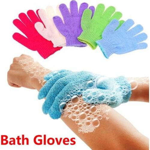 Bathing Glove for Peeling Exfoliating Mitt Shower Scrub Gloves Bathroom Accessories Body Massage Wash Bath Scrub Sponge Brushes