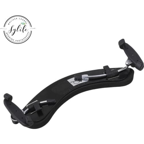 Black Alloy Violin Shoulder Rest for 3/4 4/4 Violin Adjustable Feet