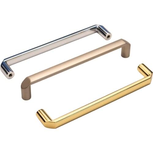 HJY Fashion Pull Handle Cabinet Modern Furniture Kitchen Cabinet Door Handles Chrome/Gold/Gray Hole Distance 128mm C24087