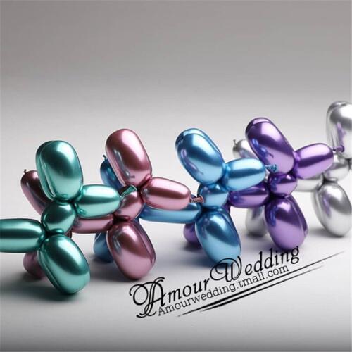 15pcs chrome metallic 260 magic long shape balloons chrome gold round balloon for wedding Anniversary birthday party decorations