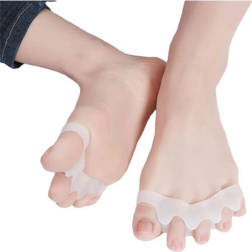 Silicone Gel Finger Toe Separators Toe Straightener Toe Stretchers for Women and Men Protector Thumb Divider Foot Care Tool