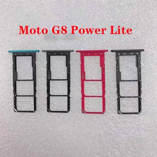 SIM Tray Holder SD Card Reader Slot Adapter for Motorola G8 Power Lite XT2055-2