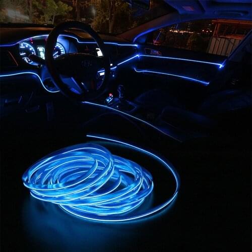 LED Strip EL Wire Rope Auto Atmosphere Decorative Lamp For Tesla Model 3 Model X Model S VW Transporter Caravelle T6 Multivan