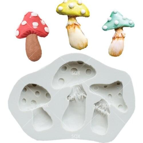 Three Mushroomsl Shape Silicone mold Candy Mold For Cake Decorating Tools Kitchen Accessories SQ16139