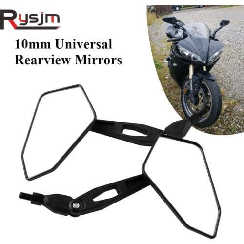 1 Pair Universal 10MM Motorcycle Modified Reaview Mirror For Yamaha FZ6 FAZER FZ6R FZ8 FZ1 XJ6 MT-07 FZ-07 for Suzuki for BMW