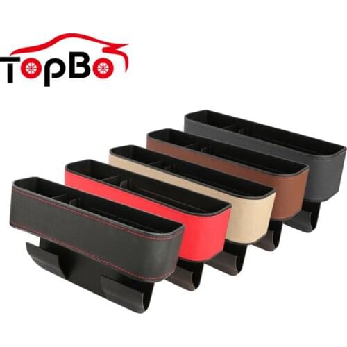 Universal Car Seat Crevice Storage Box Organizer Gap PU Case Pocket Car Side Slit Wallet Phone Cigarette Keys Cards Holder