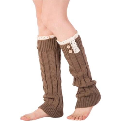 Winter Long Leg Warmers Women Acrylic Crochet Knitted Soft Elastic Machine Washable Boot Cover Loose Socks Sleeve Leggings New