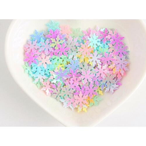 10mm Snowflake Sequins Craft Macaron Mixed Flower Sequin Christmas Party Decor DIY Handmade Accessories Lentejuelas Para Coser