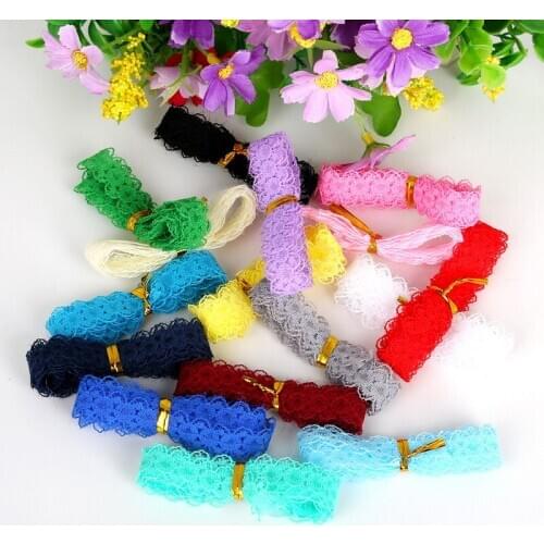 10yards/lot 5/8" 15mm Lace Ribbon Bilateral Handicrafts Embroidered Net Lace Trim Fabric Ribbon Sewing Skirt DIY Accessories