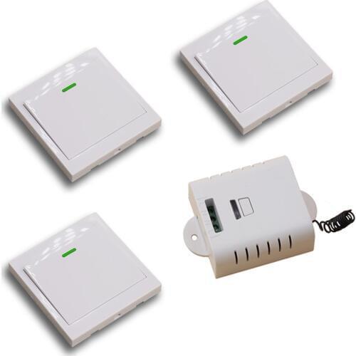 AC85V 110V 220V 250V 1CH Remote Switch Receiver Smart Home Panel Wireless Wall Transmitter Remote Relay Receiver Learning Code