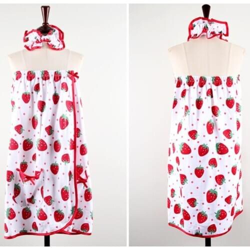 Free shipping 2016 new summer 100 cotton lady lovely woman sexy strawberry stomacher type bath towel