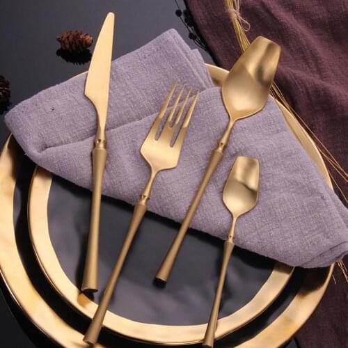 Corrosion Resistant Dining Fork Anti-rust Stainless Steel Long Handle Smooth Scoop Knife for Home