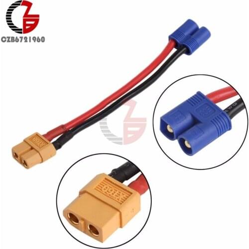 EC2 Male Banana Connector To XT60 Plug Female Wire Adapter for RC Lipo Battery Hot