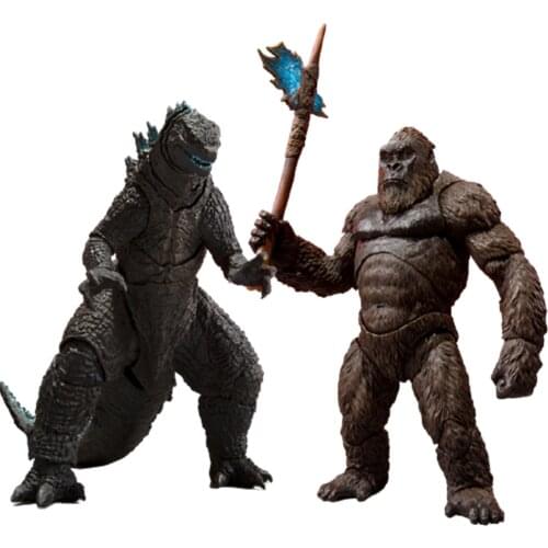 Godzilla vs Kong Anime Figures King of The Monsters Toys PVC Model Gojira SHM Action Figurals Doll Collection Godzilla Juguetes