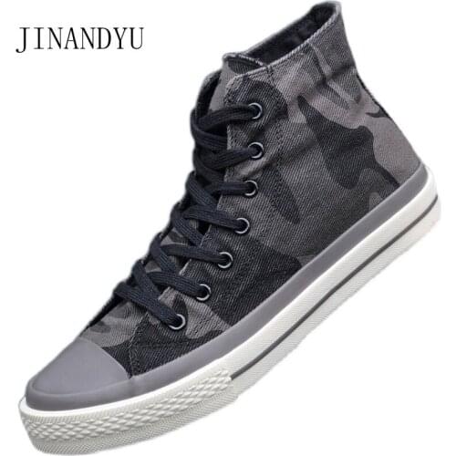 High Top Sneakers Canvas Camouflage Vulcanize Shoes Men Original Casual Outdor Shoes Man Fashon Breathable Sports Shoes for Male