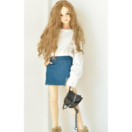 Doll Clothes 1/3 1/4 1/6 SD DD BJD Clothes Blyth Casual sweatshirt +denim skirt + Fashion backpack Doll accessories for dolls