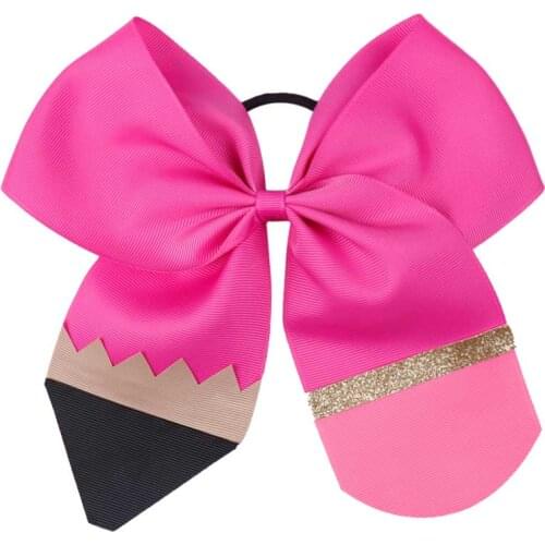 Baby Girls Printed Ribbons Bow Elastic Rubber Elastic Rubber Kids Ponytail Hair Holder Toddler Hairbands Accessories Stundents