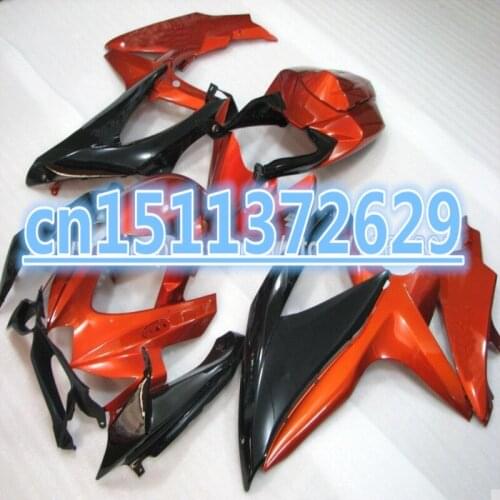 Hot sale Fairings for SUZUKI 2008 2009 2010 GSXR 600 750 K8 orange black GSXR600 GSXR750 08-10 kit