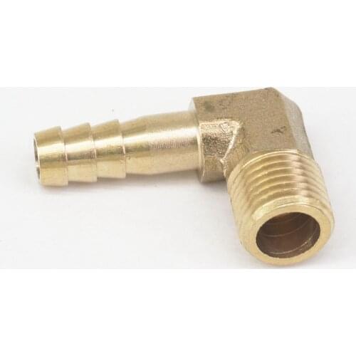 LOT 2 Hose Barb I/D 8mm x 1/4" BSP Male Thread Elbow Brass coupler Splicer Connector fitting for Fuel Gas Water