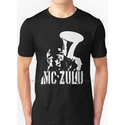 Mc Zulu ( Logo Print ) T Shirt 100% Pure Cotton Mc Zulu Electro Reggae Logo Dancehall Panama Chicago Global Bass Party Time