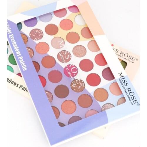 MISS ROSE Is Durable In Color Transparent Black Plastic and 40 Color Round Eyeshadow